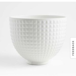 5 qt white studded stand mixer bowl - new in box!